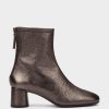 Shoe Pedro Miralles Ankle Boots | Metallic Leather Ankle Boots In Bronze Color Nucleo Metal Bronzo