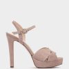 Shoe Pedro Miralles Heeled Sandals | Suede Platform Heeled Sandals Ante Flux