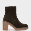 Shoe Pedro Miralles Ankle Boots | Botin De Serraje Con Tacon Y Plataforma Velour Thime