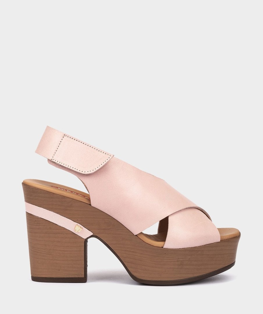 Shoe Pedro Miralles Heeled Sandals | Skin Wedges Vitello Rosette