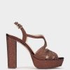 Shoe Pedro Miralles Heeled Sandals | Glitter Heeled Sandals Bright Super Bronce