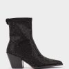 Shoe Pedro Miralles Ankle Boots | Black Fabric Ankle Boots With Rhinestones Ante Strech Negro