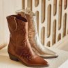 Shoe Pedro Miralles Ankle Boots | Cowboy Leather Boots Nacar Bronce