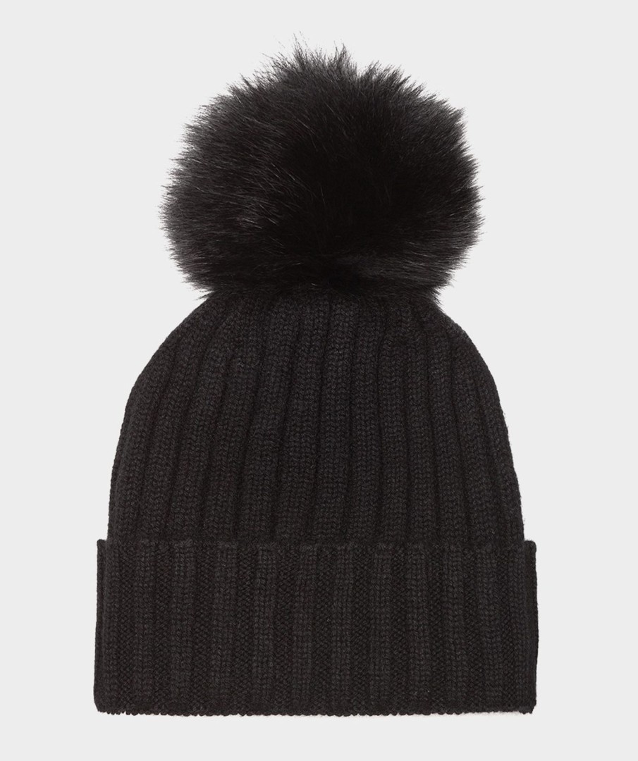 Accessories Pedro Miralles Winter Clothes | Cashmere Beanie Gorro Negro