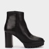 Shoe Pedro Miralles Ankle Boots | Heeled Ankle Boots Made Of Black Leather Seta Negro