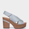 Shoe Pedro Miralles Heeled Sandals | Skin Wedges Vitello Sky