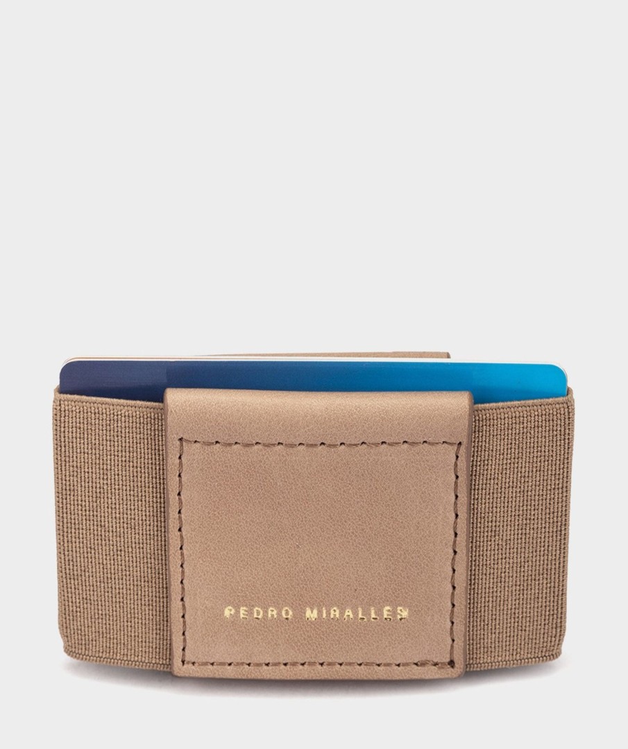 Accessories Pedro Miralles Accessories | Elastic Cardholder Made Of Leather Brown