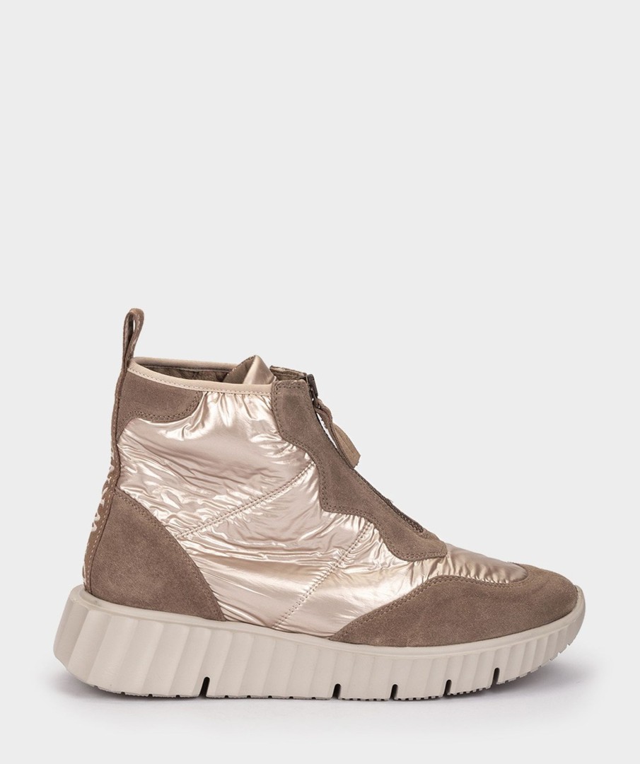 Shoe Pedro Miralles Sneakers | Sports Shoes Made Of Suede And Fabric In Brown Tesla Champagne