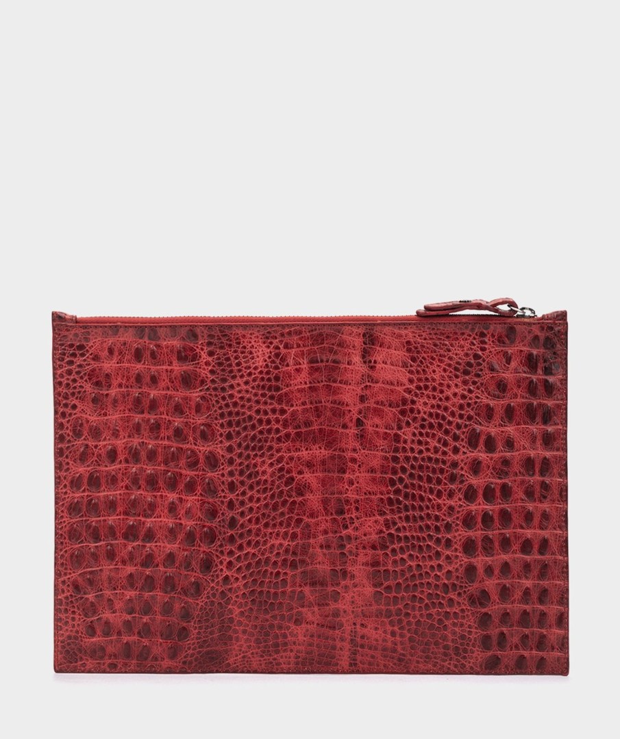 Accessories Pedro Miralles Accessories | Handbag Made Of Engraved Leather Sobre Rojo