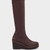 Shoe Pedro Miralles Boots | Elastic Fabric High Boots. Amstel Marron Oscuro