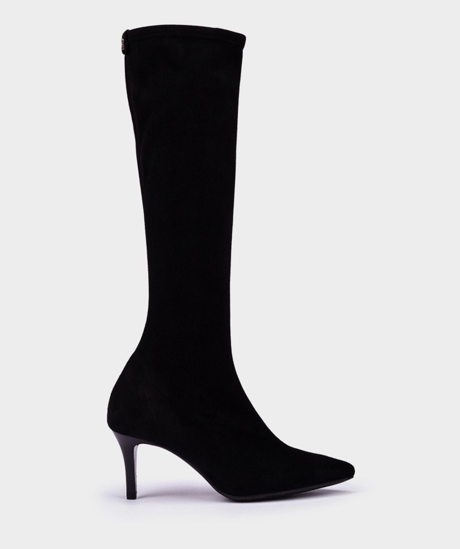 Shoe Pedro Miralles Boots | Elastic Fabric High Boots. Ante Strech Negro