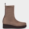 Shoe Pedro Miralles Ankle Boots | Elastic Fabric Heeled Ankle Boots. Ante Strech Taupe