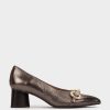 Shoe Pedro Miralles Pumps | Bronze Coloured Metallic Leather Pumps With Pointed Toes Nucleo Metal Bronzo