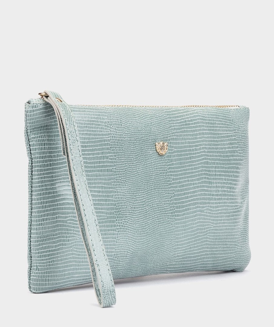 Accessories Pedro Miralles Evening Bags | Leather Handbag Mini Tejus Jade