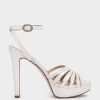 Shoe Pedro Miralles Heeled Sandals | Leather Platform Heeled Sandals Nacarado Perla