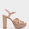 Shoe Pedro Miralles Heeled Sandals | Sandalias Tacon De Piel Alfa Nude