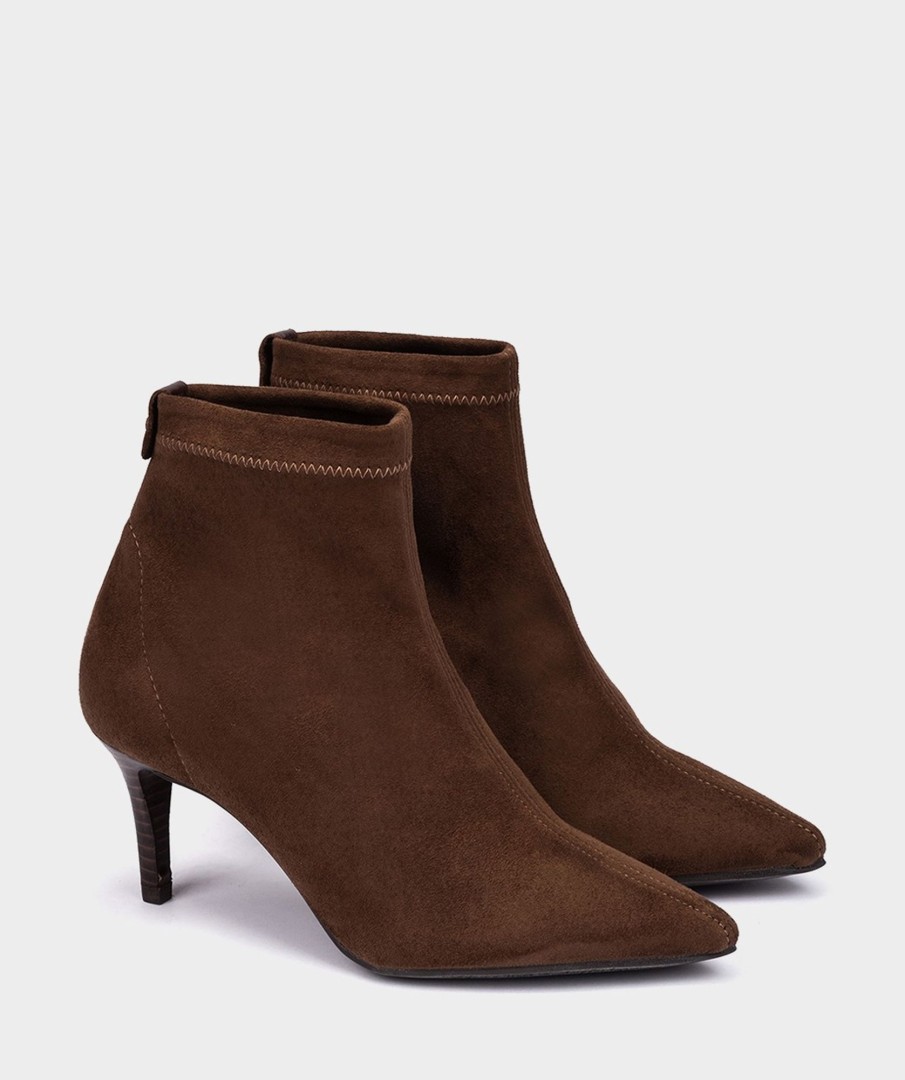 Shoe Pedro Miralles Ankle Boots | Elastic Fabric Ankle Boots. Ante Strech Tabaco