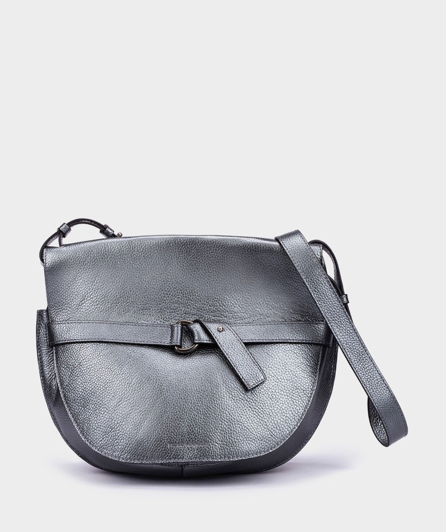 Accessories Pedro Miralles Bags | Leather Shoulder Bag Dakota Gris