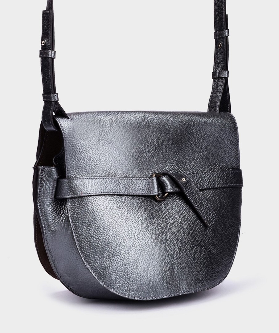 Accessories Pedro Miralles Bags | Leather Shoulder Bag Dakota Gris