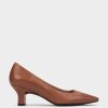 Shoe Pedro Miralles Pumps | Pointed Toe Heeled Shoes Made Of Tan Leather Seta Cuero