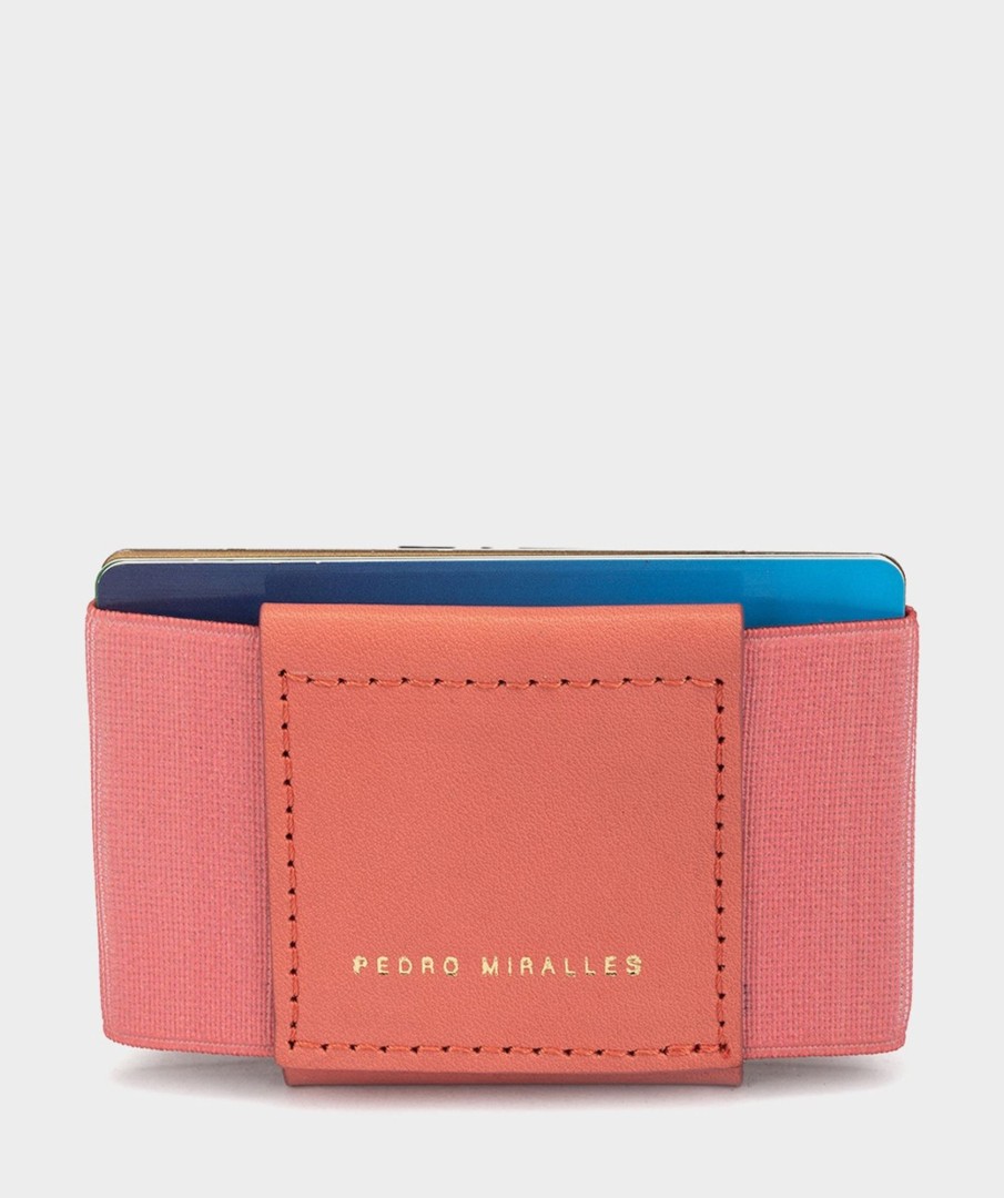 Accessories Pedro Miralles Accessories | Elastic Cardholder Made Of Leather Pink