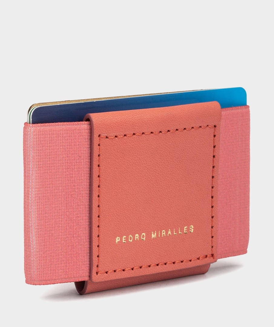 Accessories Pedro Miralles Accessories | Elastic Cardholder Made Of Leather Pink