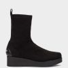 Shoe Pedro Miralles Ankle Boots | Sock-Style Ankle Boots In Black Stretch Fabric Ante Stretch Negro