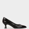 Shoe Pedro Miralles Pumps | Pointed-Toe High-Heeled Shoes Made Of Embossed Black Leather Coco Negro