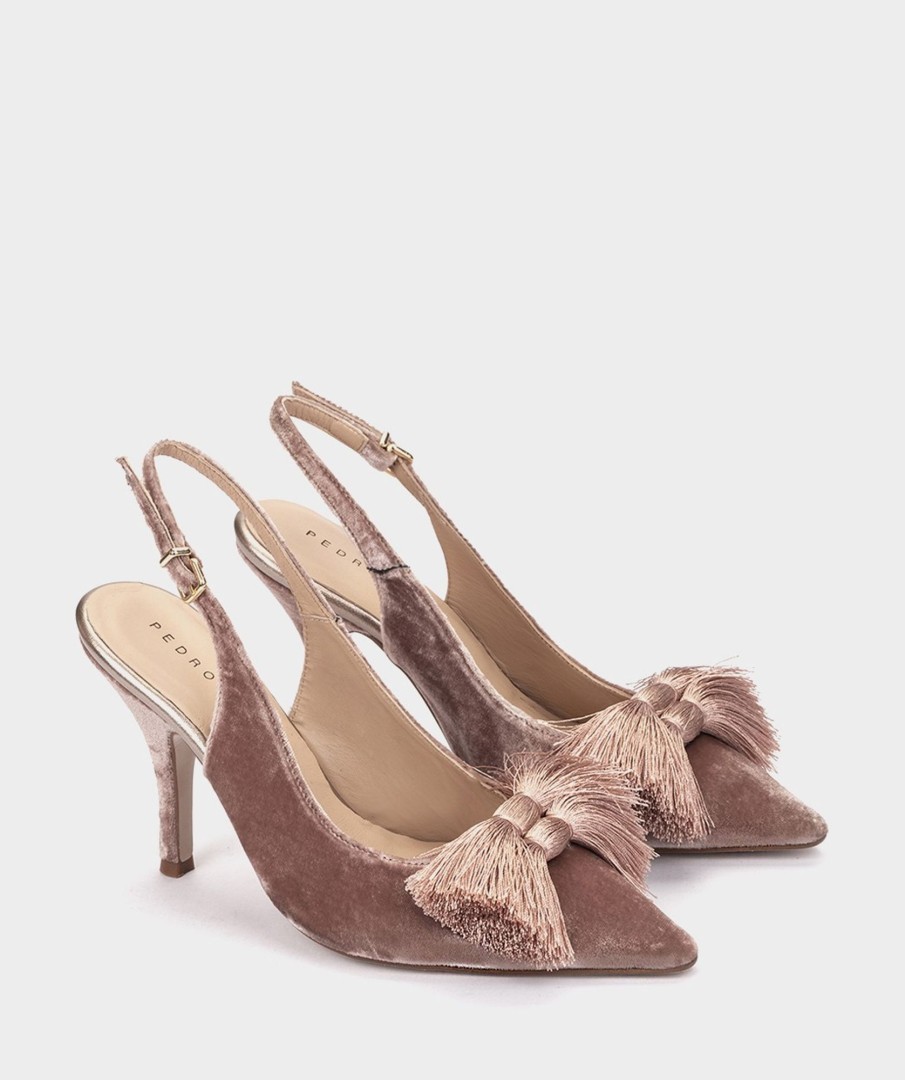 Shoe Pedro Miralles Pumps | Velvet Velvet Heel Shoes In Hair Colour. Velvet Nude