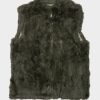 Accessories Pedro Miralles Winter Clothes | Real Fur And Leather Waistcoat. Verde Bosque