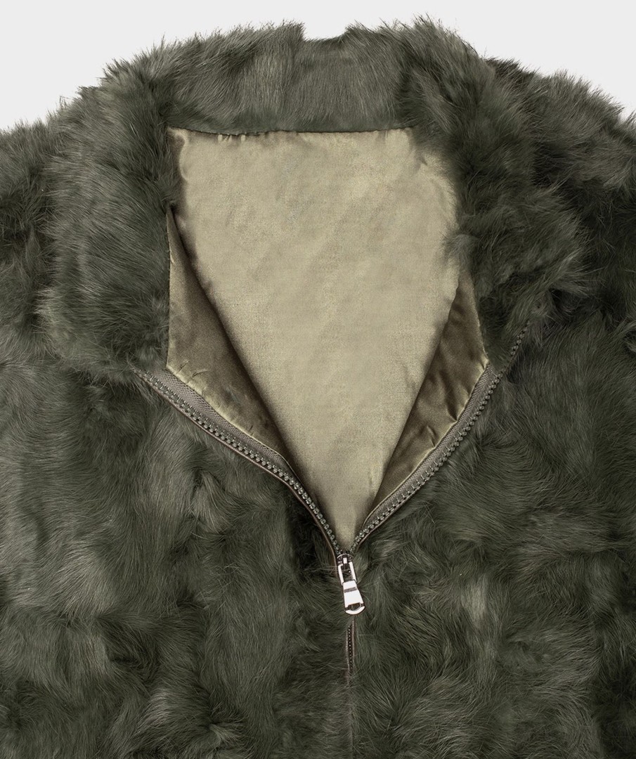 Accessories Pedro Miralles Winter Clothes | Real Fur And Leather Waistcoat. Verde Bosque