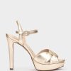 Shoe Pedro Miralles Heeled Sandals | Suede Platform Heeled Sandals Napa Metal Platino