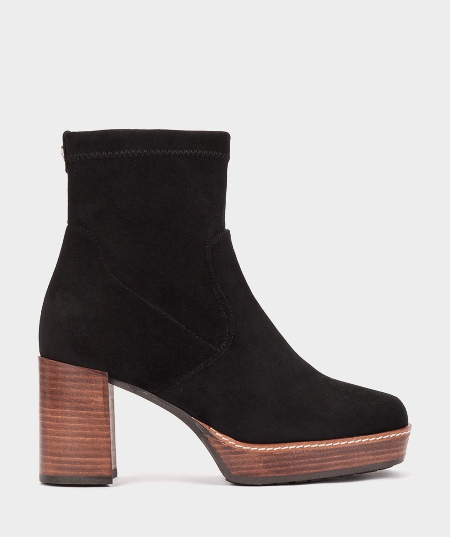 Shoe Pedro Miralles Ankle Boots | Elastic Fabric Ankle Boots. Ante Strech Negro