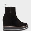 Shoe Pedro Miralles Wedges | Wedge Ankle Boots With Suede Platform. Velour Negro