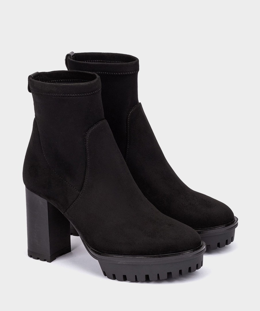 Shoe Pedro Miralles Ankle Boots | Elastic Fabric Ankle Boots. Ante Strech Negro