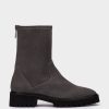 Shoe Pedro Miralles Ankle Boots | Grey Stretch Fabric Ankle Boots With Rear Zip Fastening Ante Strech Asfalto