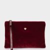 Accessories Pedro Miralles Evening Bags | Velvet Envelope Party Bag With Strap Velvet Guinda