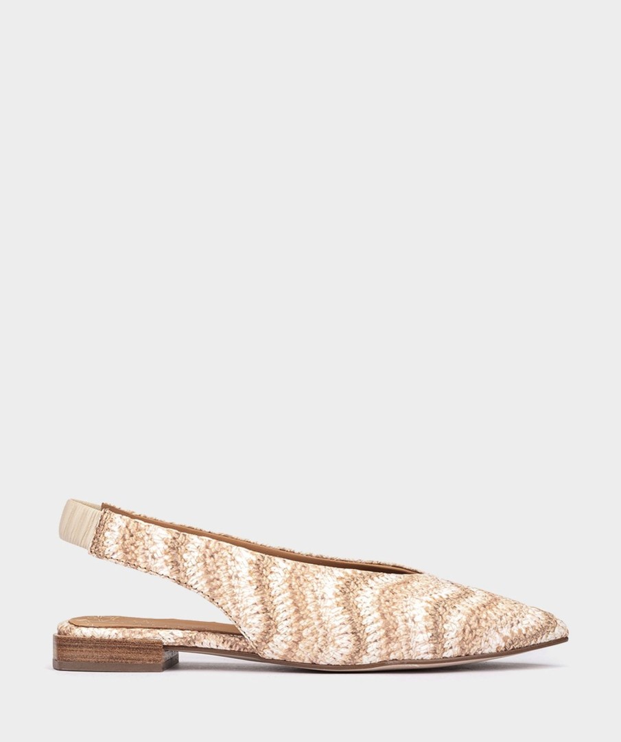 Shoe Pedro Miralles Ballet Flats | Flat Ballerinas With Leather Crocchet Cipria