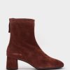 Shoe Pedro Miralles Ankle Boots | Red Suede Leather Ankle Boots Velour Rust