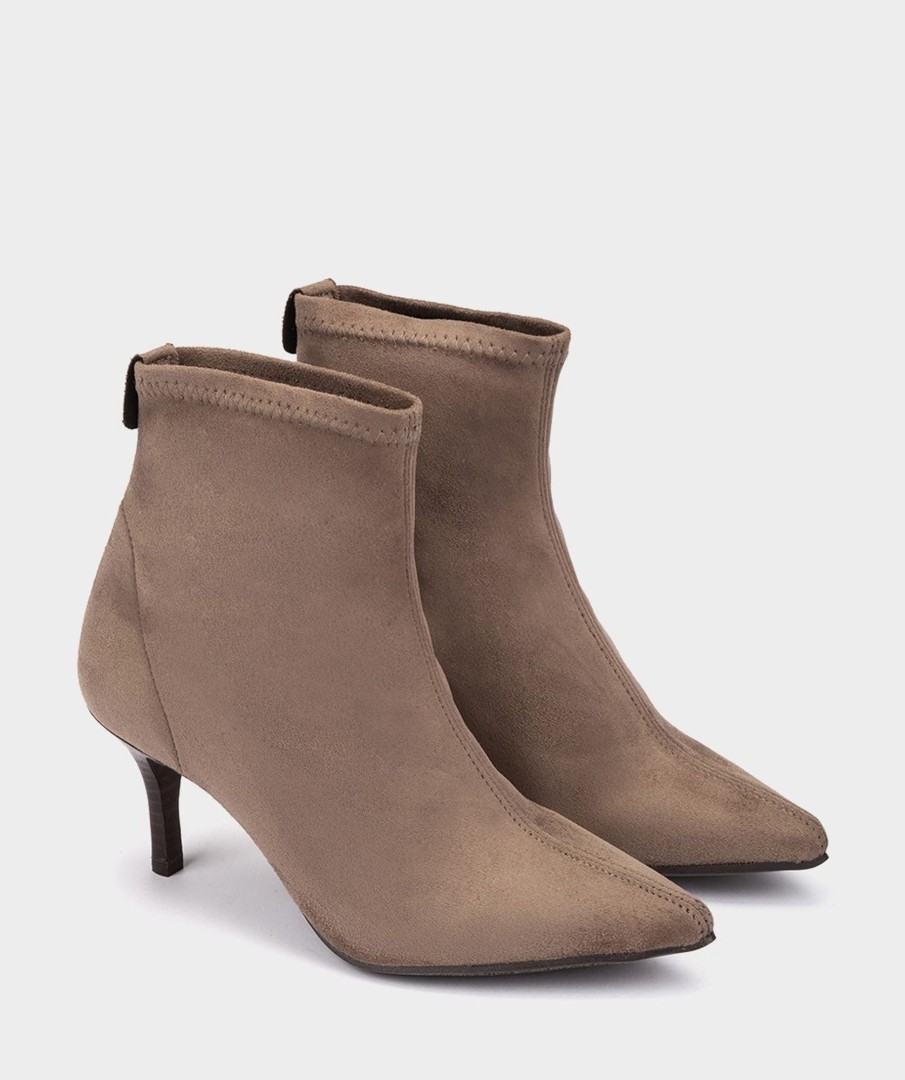 Shoe Pedro Miralles Ankle Boots | Elastic Fabric Ankle Boots. Ante Strech Taupe