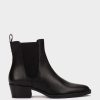 Shoe Pedro Miralles Ankle Boots | Split Leather Ankle Boots In Black Colour Seta Negro