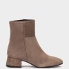 Shoe Pedro Miralles Ankle Boots | Ankle Boots Made Of Split Leather In Taupe Colour Velour Marmota