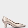 Shoe Pedro Miralles Pumps | Metallic Coloured Leather Pumps With Pointed Toe Heel Napa Metal Humo