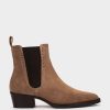 Shoe Pedro Miralles Ankle Boots | Split Leather Ankle Boots In Brown Colour Velour Birra