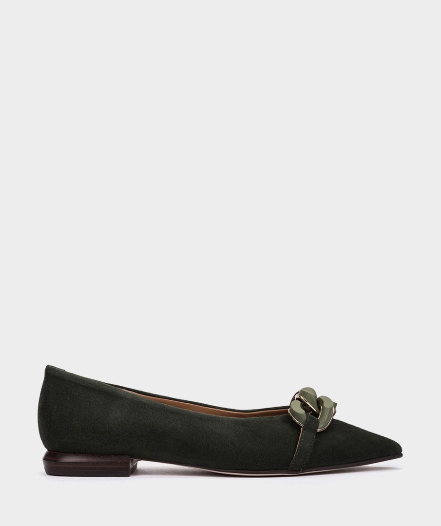 Shoe Pedro Miralles Ballet Flats | Suede Ballerinas Amalfi Bosque