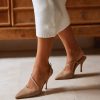 Shoe Pedro Miralles Pumps | Pointed Toe Suede Pumps Amalfi Sabbia