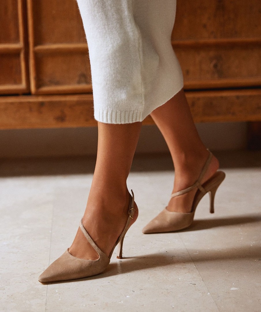 Shoe Pedro Miralles Pumps | Pointed Toe Suede Pumps Amalfi Sabbia