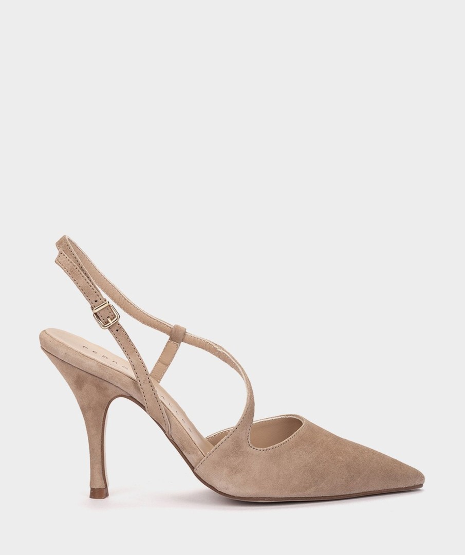 Shoe Pedro Miralles Pumps | Pointed Toe Suede Pumps Amalfi Sabbia