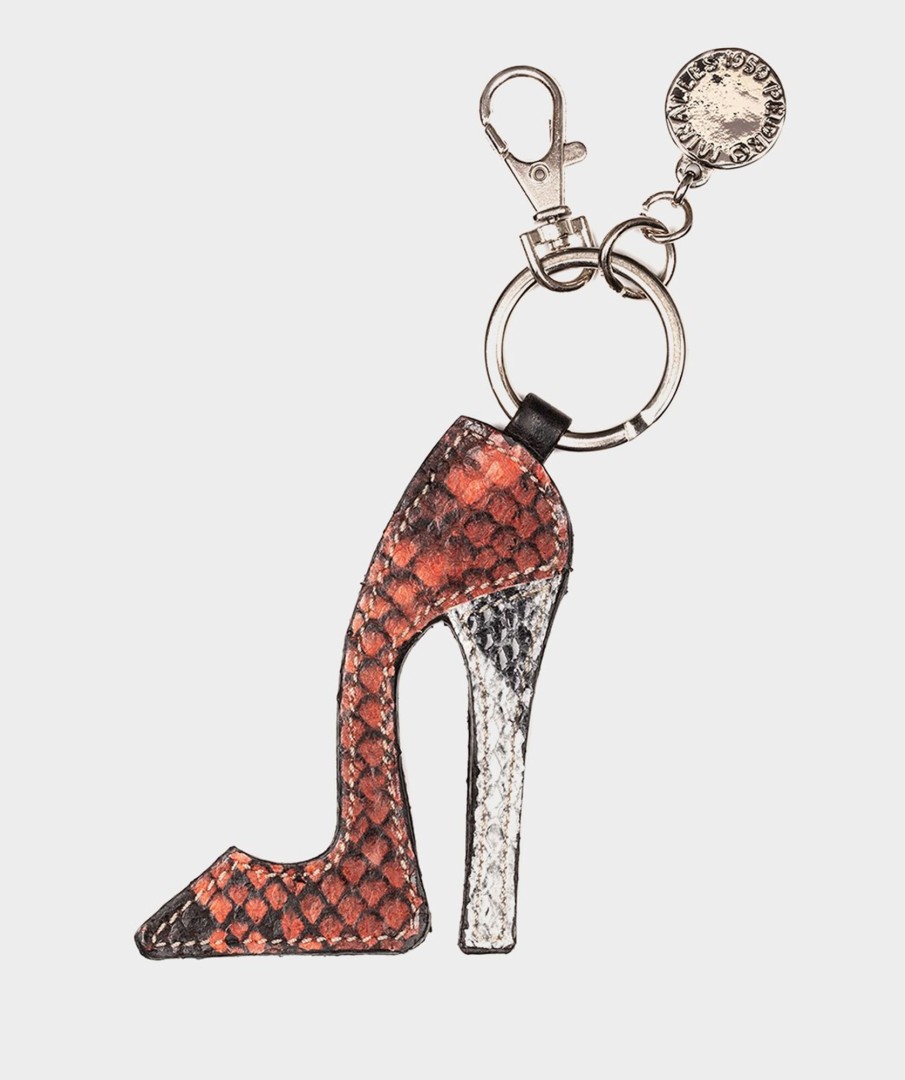 Accessories Pedro Miralles Gifts | Engraved Leather Keychain Serpiente Rojo