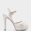 Shoe Pedro Miralles Heeled Sandals | Mother Of Pearl Leather Platform Heel Sandals Nacarado Perla